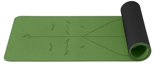 Good Nite Yogamatte Gymnastikmatte TPE 6mm Rutschfest Sportmatte Fitnessmatte Trainingsmatte Pilates Matte Hautfreundlich Phthalatfrei 183x61cm Yoga Pilates Homegym Workout
