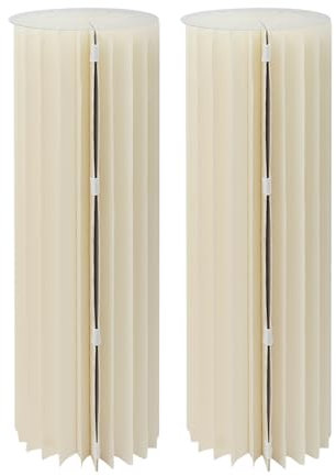 TaNeHaKi Flores de papel plegables cilíndricas,2 unidades de cartón para mesa, decoración de exhibición de columnas para bodas, fiestas, jardín