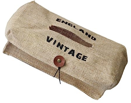 KONTONTY Caja Dispensadora de Pañuelos de Papel Estilo Vintage Soporte Decorativo para Pañuelos de Papel Contenedor de Almacenamiento de Escritorio con Tejido de Enredadera