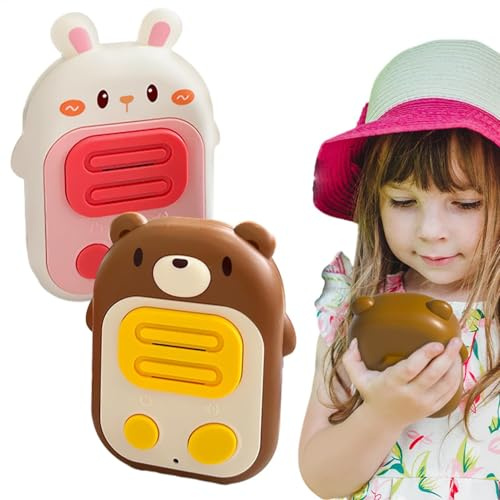 Fukamou Handheld Walkie Talkies | Battery Operated Long Range Rabbit And Bear Shape Walkie Talkies Kids,Robots Wireless Mute Walkies Talkies For Indoor And Outdoor Games
