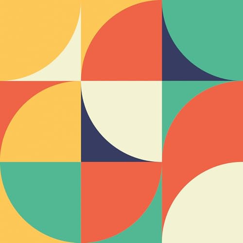 VaryPaper Abstract Geometric Wallpaper Self Adhesive Geometric Contact Paper 44.5cmx200cm Patterned Sticky Back Plastic Colorful Wallpaper for Kids Bedroom Living Room Cupboard Furniture Vinyl Wrap