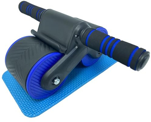 The XINGJIEYUN Automatic Rebound Ab Roller features a dual-wheel balance design and comes with a phone mount, making it ideal for use outdoors, at home, in the office, and at the gym.