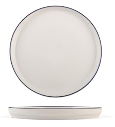 H&H, Essence-brödtallrikar i 6 delar, 20 cm, elegant vitt porslin, perfekt för bröd, aptitretare och frukost