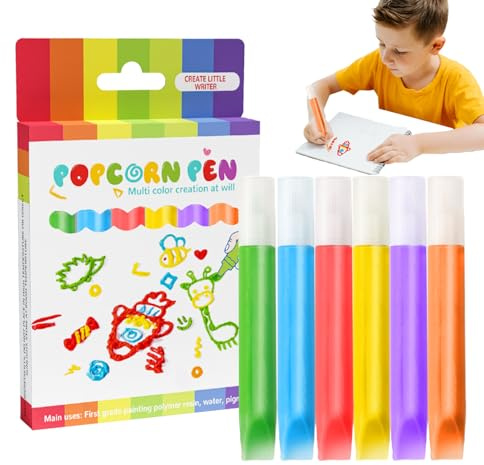 Penna da disegno | 6 colori pennarelli gonfiabili 3D da colorare | per pittura a bolle lavabili decorativi per arte e artigianato per feste e compleanni