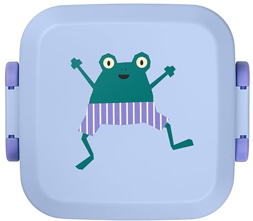 Amuse Rikko Brotdose Kinder mit Fächern Animal Parade | Bento Box + Snackbox mit Fächern | BPA freie Lunchbox Kinder | Brotdose Kindergarten | Brotbox passt in jeden Rucksack | Schicke Jausenbox