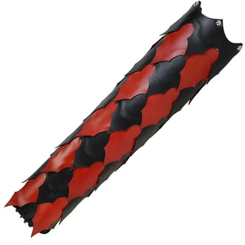 Köcher für Pfeile Mittelalterlicher Larp-Bogenschütze, Drachenschuppen-Köcher, Wald-Elfen-Leder-Rückseite, Pfeiletui-Halter, Robin Hood, Ranger, Elf, Bogenschütze, Bogenschießen-Holster(Black and brow