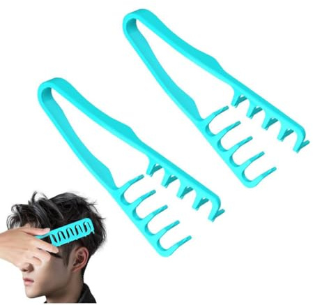 2 Pezzi Pettine Per Acconciatura Da Uomo, Pettine Per Texture, Pettines A Denti Larghi, Con Denti Larghi, Pettines Volumizzante, Per Uomini E Donne, Accessorio Per La Cura Del Parrucchiere