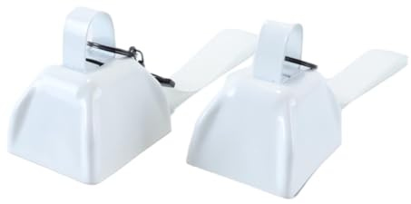 Gutol 3 inch Cowbells, Pack of 2 Cowbells for Sports Events in Large Quantities, Loud Metal Noise Makers for Cheering Competitions