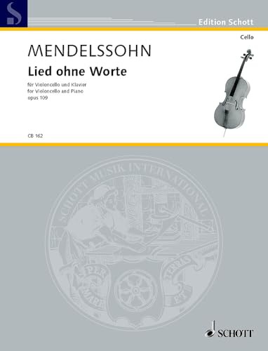 Lied ohne Worte D-Dur: op. 109. Violoncello (Viola) und Klavier. (Cello-Bibliothek)