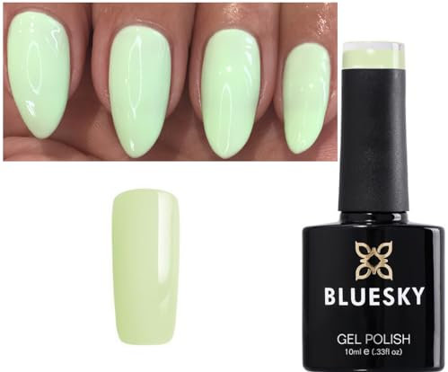 Bluesky Nail Gel Polish Pastel Green Neon Green PN05 Pastel Lime Green Nail Gel Polish UV LED Soak Off 10ml Spring Summer Color
