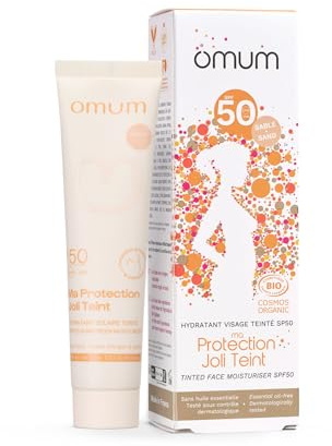 OMUM - Ma Protection Joli Teint (Sable) - Crème solaire visage teintée SPF50 - Protection UVA & UVB, 100% compatible grossesse et allaitement - Texture fondante, fini non gras - Vegan - 40 ml