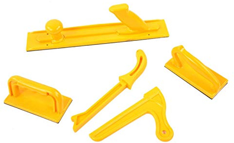 Ensemble de Bloc-Poussoir Et de Bâton de Sécurité, Kit de Sécurité pour Le Travail Du Bois 5 Pièces, Accessoires de Scie à Table Outils Et équipement de Travail Du Bois pour Table de Toupie
