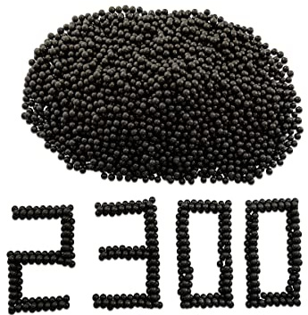 GM&BW 2.4Kg 2300 rounds Catapult Clay Ammo Biodegradable slingshot Mud Hard Ball Size of 9.5mm (Black 2.4Kg)