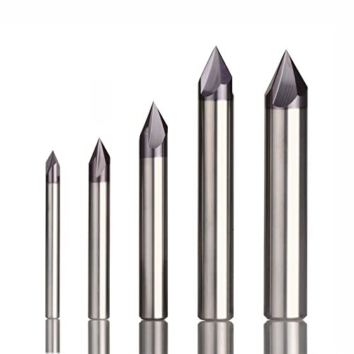 WJYXSH Ecke Rundung Fase-Endfräser 3-12mm Entgrat mit CNC-Holz-Metall-Router-Bit-Fasenfräsen-Fräser-Ecke rund über Bit (Dimensions : 5PCS-ECP3F-D6.0-R60)