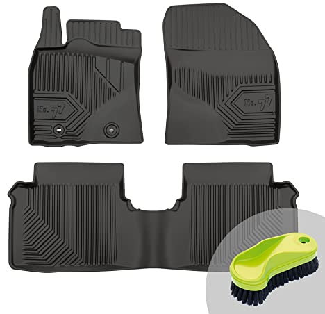 FROGUM No.77 Gummimatten Ganzjahresset von Auto Fußmatten Autofussmatten für Toyota Avensis III 2009-2018 | Langlebiges TPE Material