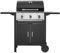 Modern Outdoor Living 3 Burner Gas BBQ Portable Automatic Ignition & Integrated Thermometer, Black, Gas BBQ, 2 Wheels Fitted Rack with 2 Shelves