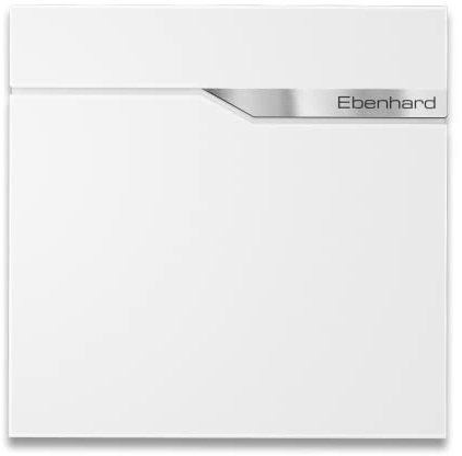 Metzler Moderner Briefkasten Weiß Ebenhard - Wandbriefkasten inkl. Zeitungsfach - in RAL 9016 Verkehrsweiß - Postkasten mit Namensschild aus V2A Edelstahl - Postkasten, Größe: 37 x 37 x 10,5 cm