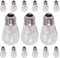 LUVIDE Lot de 15 Ampoules de Rechange LED 3 V S14 Incassables pour L'ExtéRieur, Guirlande Solaire, Blanc Chaud