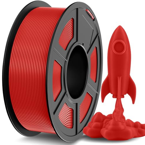 JAYO High Speed PLA Filament 1,75mm,Rapid PLA für 3D-Drucker, Präzision +/- 0,02mm, Neatly Wound, bis zu 600mm/s, Ideal für schnelle und präzise Drucke, 1.1KG Spule, PLA Rot