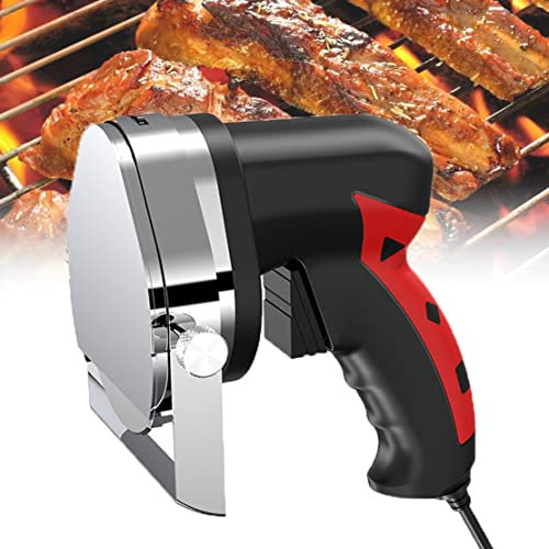 Coltello Elettrico per Kebab, Coltello Professionale Senza Fili Shawarma Doner Kebab, Coltello Portatile per Tagliare Il Kebab a fette giroscopico da 80 W, Spessore 0,02-0,31, Nero Senza Fili (Redc