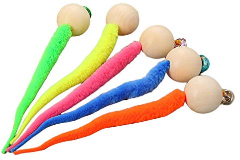 Bell-Katzen-Wurmball, Großes Katzen-Crinkle-Ball-Spielzeug, Plüsch-Katzenspielzeug Mit Holzball, Flauschige Wurm-Hüpfbälle, Simulations-Wurm-Spielzeug, Großes Katzen-Crinkle-Ball-Spielzeug Oder