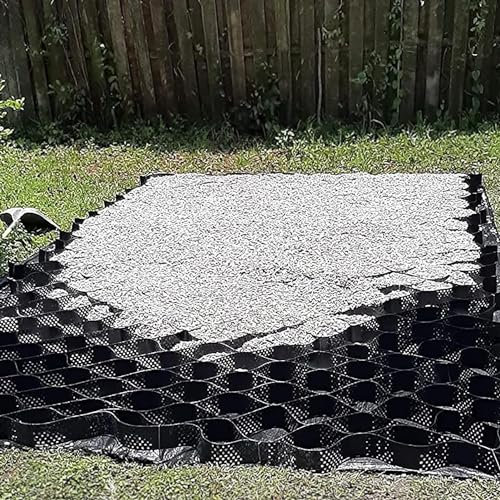 Wabenförmiges erweiterbares Geogitter for den Außenbereich, for Schuppen, Terrasse, Garten, Garage, Kies, stabilisiertes Bodengitter, verwendet for Stützmauern und landwirtschaftliche Wege ( Size : 6m