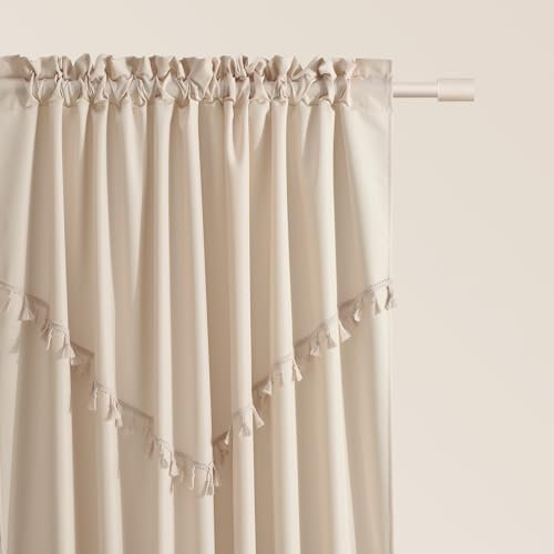 ROOM99 Vorhang mit Kräuselband Chloe 140 x 250 cm Breite x Höhe Schiebegardinen Modern Curtain Wohnzimmer Schlafzimmer Creme, 1 Stück