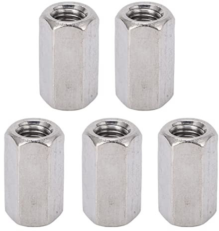 5-teilige Sechskant-Überwurfmutter, Metrische Sechskant-Überwurfmutter aus Edelstahl 304, M12 X 1,75 L35 Mm-Überwurfmutter, Für Den Innen- Und Außenbereich