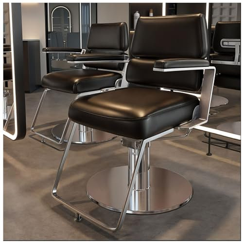 Friseurstuhl Friseursessel 360° Drehbar Frisörstuhl Barberstuhl Höhenverstellbarer Barbersessel Hydraulischer Bedienungsstuhl Friseureinrichtung 150Kg,A