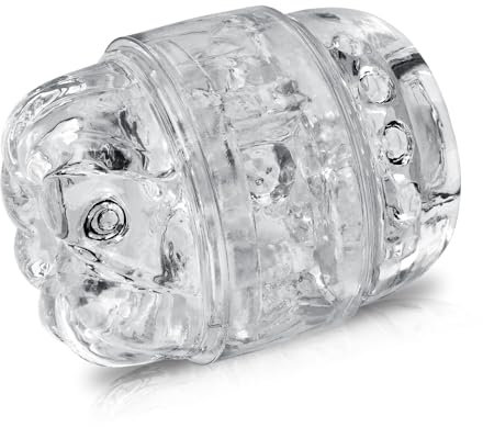 GKLWEJ Masturbatore Realistico, Masturbazione per Uomini, Coppa del Masturbatore di Cristallo Trasparente, Masturbatori della Figa Giocattoli Sessuali, Doppio Canale per Pompini per Uomini