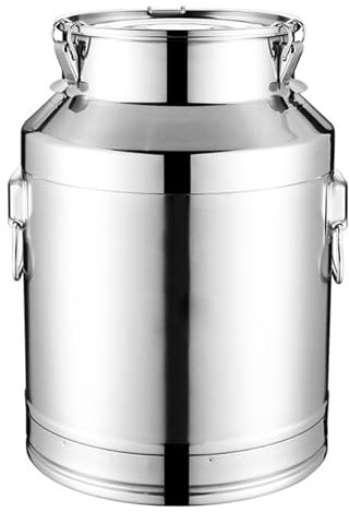 HPTHLY 5-100L Stainless Steel Milk Can Milk Bucket Wine Pail Milk Barrel Tote Jug With Silicone Sealed Lid And Carry Handle For Liquid Storage, 76L,5L