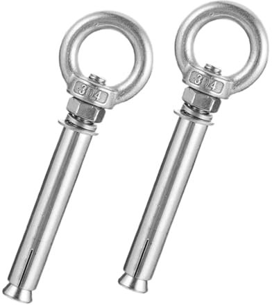 OSALADI Perno De Ojo De Acero Inoxidable 304 Gancho Cerrado, Anclaje De Expansión M6x60 Para Hormigón, Fijación Resistente Para Pared De Cemento, Kit 2 Piezas Para Uso Construcción