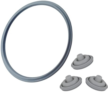 Bouge für WMF Schnellkochtopf Ersatzteile, 1xDichtungsring und 3X Kochsignaldichtung Dichtungsring für Schnellkochtopf Deckel 2,5l 3l 4,5l, 6,5l 8,5l,（4 Teiliges Set）