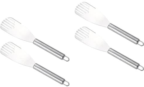 ABOOFAN 2 Sätze 2St Backspatel küche bescherung riegelhaken Steak Nudelholz Kuchenstreifen für gleichmäßiges Backen Platte Gold Backschaufel Kuchenschaufel Rostfreier Stahl Silver
