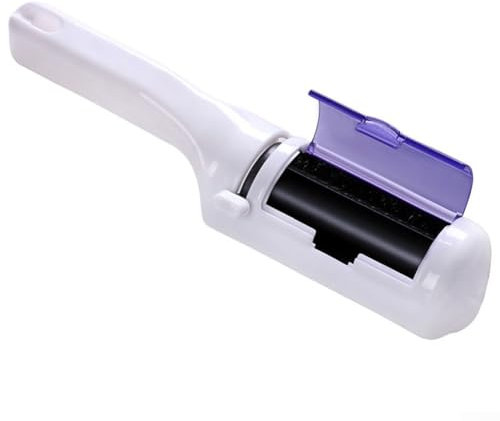 Spazzola rotante per pelucchi progettata per pulire senza sforzo vestiti e tappezzeria da capelli e detriti (2 pezzi)