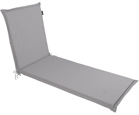 LILENO Sonnenliege Set 1er Rollliege in Grau mit Kissen für Strand- und Gartenliege 188 x 60 x 5 cm