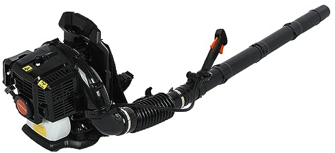 52CC Laubgebläse Benzin,Benzin Laubbläser 2-Takt-Luftgekühlter Motor Rucksack Laubbläser Benzin,Laubpuster Gartensauger Bläser 1.7HP Motorleistung (Black)