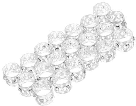 CLISPEED 20pezzi Accessori per Trecce Perline Anelli per Capelli in Metallo Fermagli per Trecce Decorazioni per Capelli Strass Perline per Dreadlocks Accessori per Ragazza