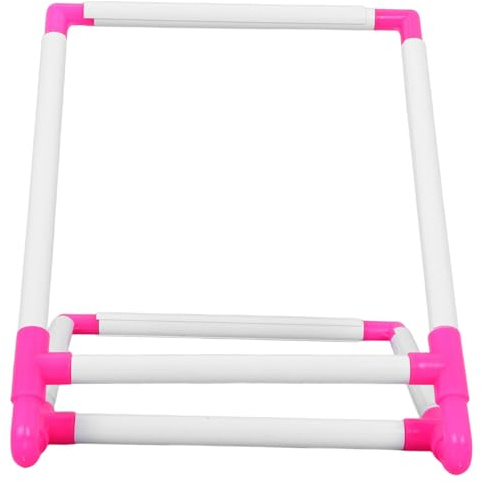 MUELODSIC PVC Stickrahmen Halterung mit Verstellbarem Clip Stabiler Stickständer für Kreuzstich und Stickerei Freihändiger Stickrahmenständer für DIY Handarbeiten Am Tisch