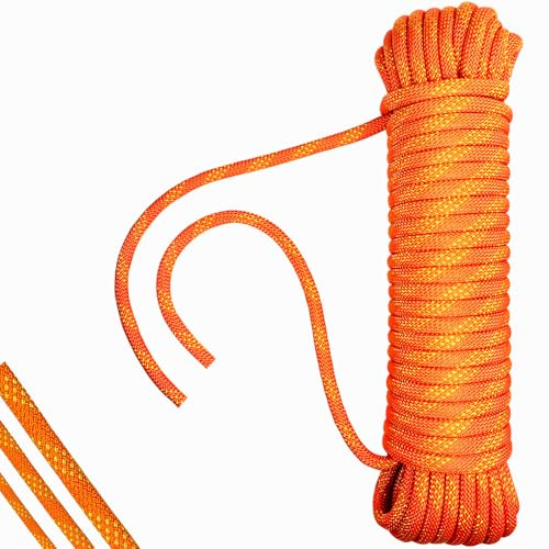 Treadstar Rope Mehrzweckseil OrangePolypropylenseil、Ankertauwerk、Nylonschnur Schnur 、Flechtleine Textilseil Orange (Orange, 10mm-10m)