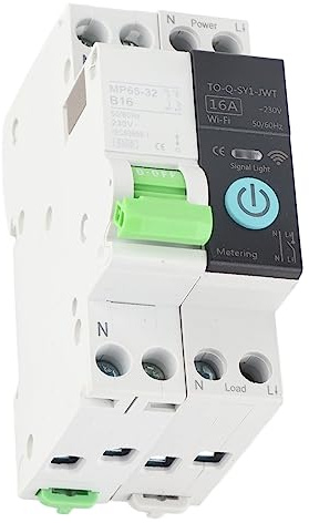 Oumefar Interruptor WiFi inteligente con control remoto de ahorro de energía para la y la sincronización de la casa, 16 A AC 230 V, material ignífugo para seguridad