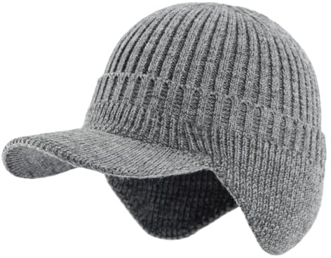 bergxperten Fjordwarm – Skandinavische Wintermütze mit Ohrenschutz (Unisex-Einheitsgröße) mit dickem warmem Futter, Wind - und Kältefest, mit Visier und Ohrenklappen, für Outdoor