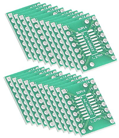 sourcing map 20x SSOP 16PIN 0,65 / SOP 16PIN 1,27 zu DIP Adapter Leiterplatte Surface Mounted Devices Konverter DE de