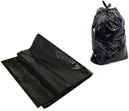PC Sacchi Spazzatura Superiori 90x120 cm 120L 100gr/sacco Scatola da 20PZ (2KG) Sacco Nero Made in Italy per Raccolta DIFFERENZIATA IMMONDIZIA PATTUME con LEGACCIO