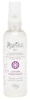 Marilou Bio - Lotion Visage Tonifiante Bio aux eaux Florales de Rose et de Bleuet - Apaise, adoucit, rafraîchit - 99% d'ingrédients d'origine naturelle - 100 ml