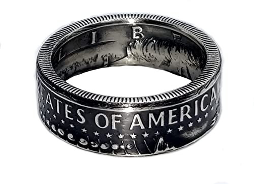 Coinring, Münzring, Ring aus US Half Dollar 1964, 900er Silber - Double Sided coin ring - verschiedene Größen, handgeschmiedetes Unikat