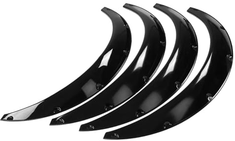 4Pcs 900mm 35in Flexible Car Front & Rear Fender Flares Extra Wide Body Wheel Arches Universal Élargisseur de l'aile Voiture Universel Voiture Garde Boue Roue Avant arrière Protège pour SUV