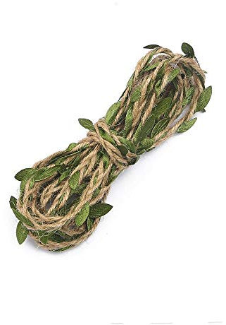 YGLONG Jute 2m 5m Simulation Grüne Blätter Weben Hanfseil DIY Hochzeit Geburtstag Hochzeitsdekoration Hanfseil 10mm (Color : Olive)