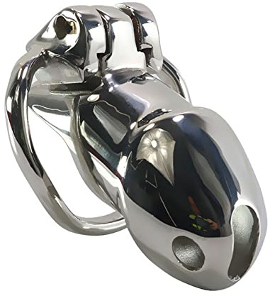 LZMYZ 304 Edelstahl Peniskäfig, Keuschheitskäfig Metall Keuschheitsgürtel, zwei Modelle sind erhältlich,Chastity Cage Male Chastity Device Bondage Männer Sex Sexspielzeug(L/Käfiglänge 93mm Ring45mm)