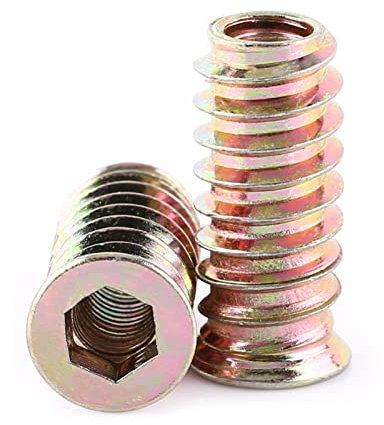 20 Pezzi Inserto Filettato M6 M8 M10 Dado a Pressare Bussole Filettate in Ottone Filettatura Interna Dadi Zigrinati Dadi Incorporati per Parti in Plastica Calore o Ultrasuoni in Parti di(M6*25mm)